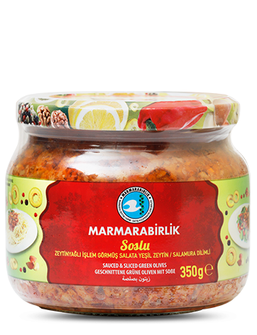 Soslu Yeşil Zeytin-Ulli Jeshile me sos 350g - M.BİRLİK